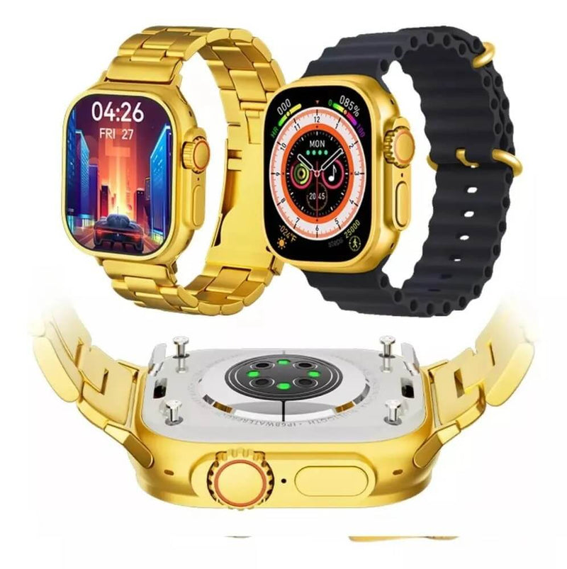 Smartwatch Ultra 9 Mini Gold 24k Dourado Versão Gold Série 9 41mm