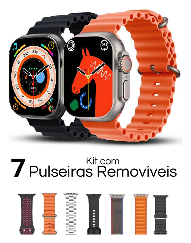 Smartwatch Ultra 9 - 49mm c/ 7 Pulseiras