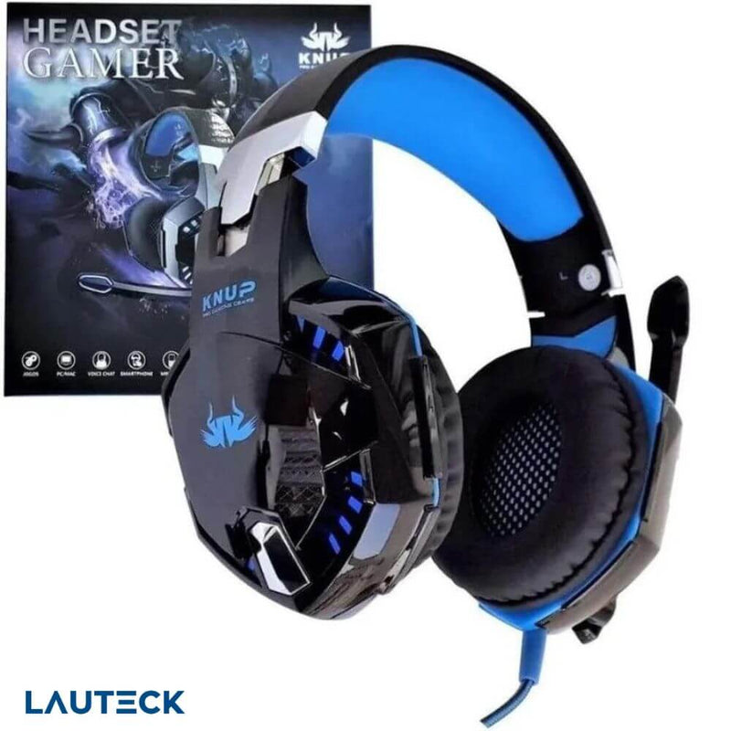 Fone Headset Gamer LED Knup Lançamento Original - Minha loja