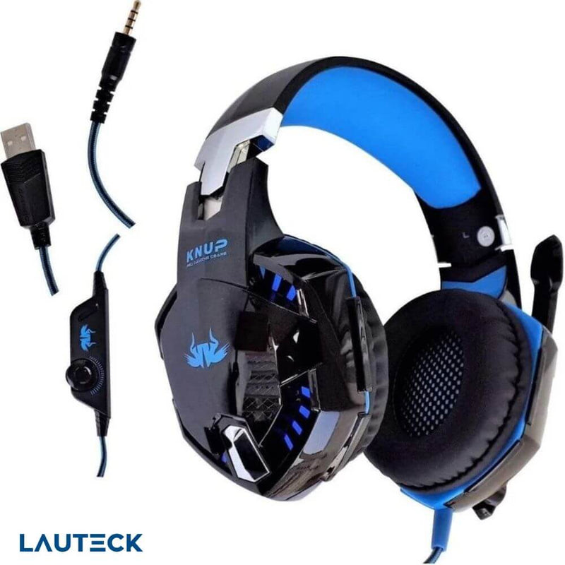 Fone Headset Gamer LED Knup Lançamento Original - Minha loja